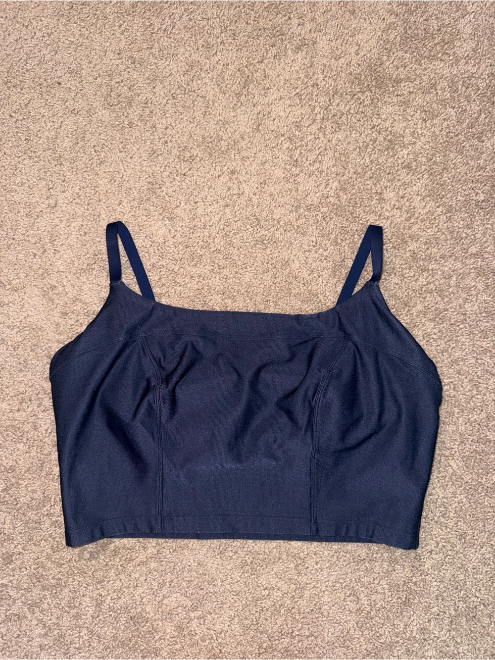 aerie Navy Longline Sports Bra Tank